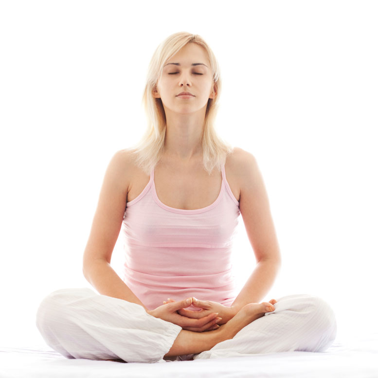 Girl Meditating - Seated Cross-Legged